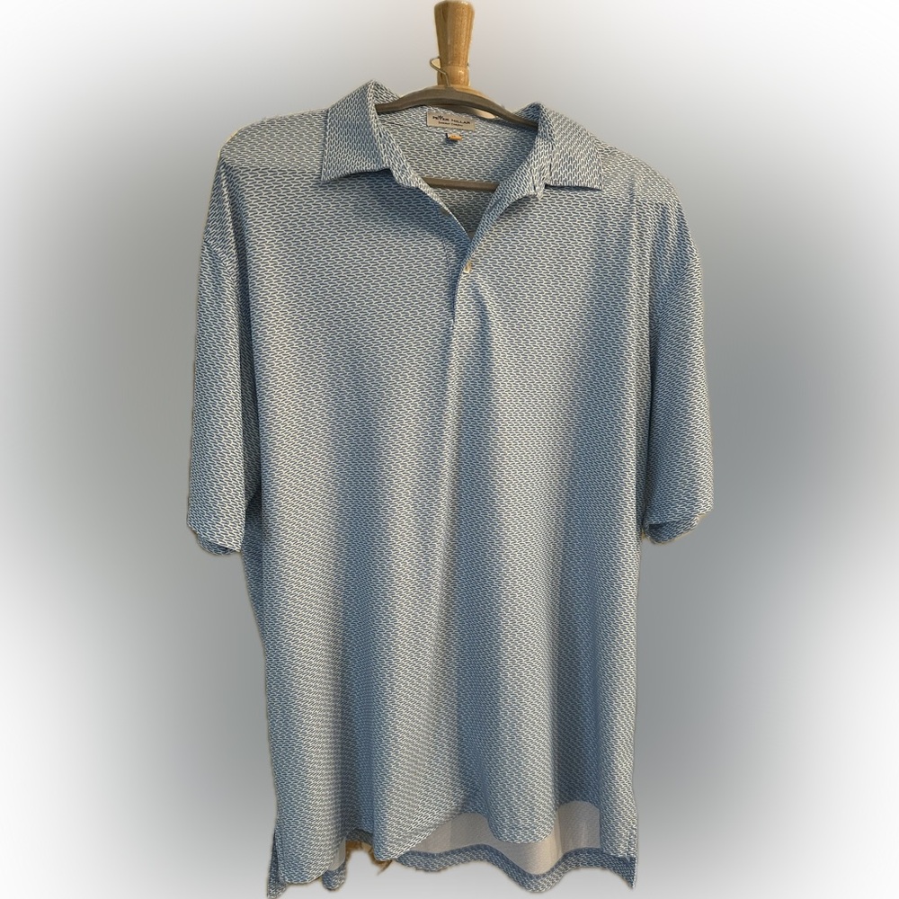 Peter Millar Blue Polo Shirt Soft Comfortable Design